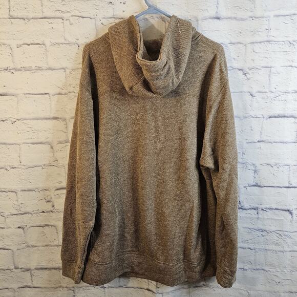 Vintage MV Sport Pentagon Hoodie Pullover Long Sleeve Brown Mens Size L 90s Y2K - Picture 4 of 6